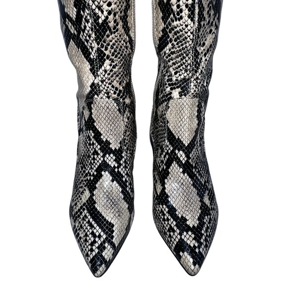 Like new Marc Fisher Snakeskin Print Faux Leather Boots Size 7 - Picture 6 of 10